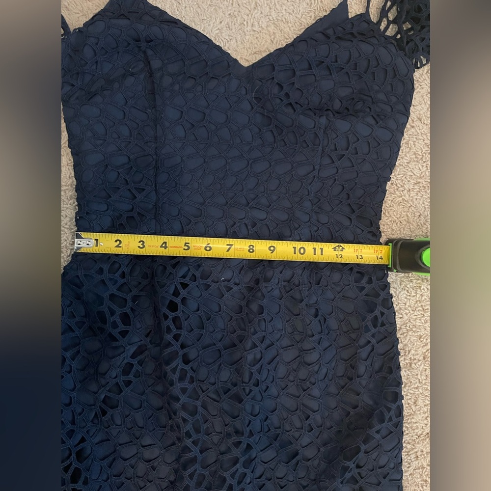 Keep Sake Blue Countdown Lace Off Shoulder Midi Dress - Picture 14 of 14